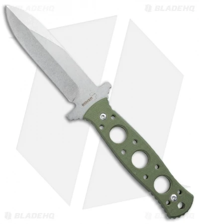 Boker Plus Steel Ranger Fixed Blade Knife Green G-10 (4" Stonewash) 02BO289 3 Boker Plus Steel Ranger Fixed Blade Knife Green G-10 (4" Stonewash) 02BO289