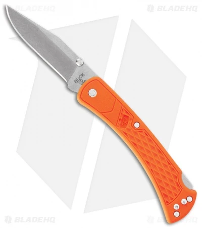 Buck Knives Buck 110 Slim Select Lockback Knife Blaze Orange (3.625" Satin) 0110ORS2 3 Buck Knives Buck 110 Slim Select Lockback Knife Blaze Orange (3.625" Satin) 0110ORS2