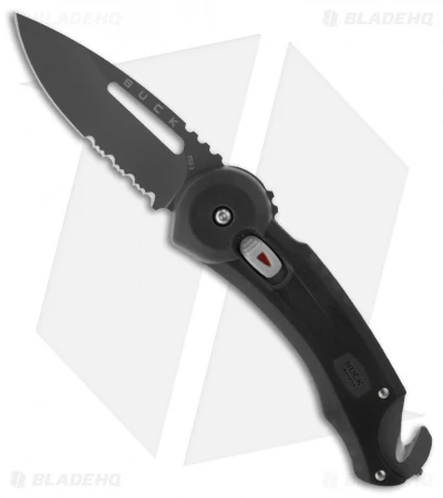 Buck Knives Buck Redpoint Rescue Black Folding Knife (2.75" Gray Serr) 0753BKX 3 Buck Knives Buck Redpoint Rescue Black Folding Knife (2.75" Gray Serr) 0753BKX