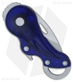 Buck Knives Buck Transport Blue Folding Key Chain Pocket Knife (1.25" Satin) 0756BLS-B -Knife Sale Shop buck transport blue 0756bls b back