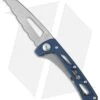 Buck Knives Buck Vertex Frame Lock Knife Blue Aluminum (3" Full Serr) 0418BLX-B -Knife Sale Shop buck vertex 0418blx b cm