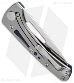 Buck Knives Buck Vertex Frame Lock Knife Blue Aluminum (3" Full Serr) 0418BLX-B -Knife Sale Shop buck vertex 0418blx b side cm