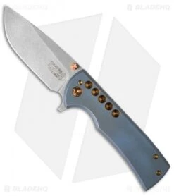 Ferrum Forge + Chaves One-Off Veloz Flipper Knife Gold (3.125" Stonewash) FFKW