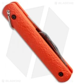 Colonial Knife Company M-724 Orange Auto Rescue Knife Bail Loop/Clip (3" Plain) -Knife Sale Shop colonial knife m 724 orange clip side