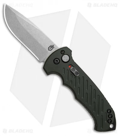 Gerber Auto 06 10th Anniversary Automatic Knife OD Green (3.6" Stonewash) 3 Gerber Auto 06 10th Anniversary Automatic Knife OD Green (3.6" Stonewash)