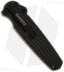 Gerber Covert Spring Assisted Knife Drop Point (3.75" Black Serr) 22-41966 -Knife Sale Shop gerber 22 01966 covert fast serr back