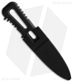 Gerber River Shorty Fixed Blade Dive Knife Black (3" Serr) 31-002645 -Knife Sale Shop gerber 30 000967n river shorty black sheath 1