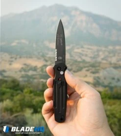 Gerber Mini Covert Automatic Knife Black (2.8" Black Serr) 30-000244 -Knife Sale Shop gerber mini covert blk 30 000244 BHQ 8261 dl