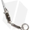 SKM 2.75" Keychain Stiletto Automatic Knife Sim Wood (1.2" Satin Bayonet)
