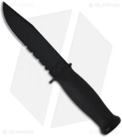 Ka-Bar Mark I Tactical Knife W/ Sheath (5.125" Black Serr) 02-2222