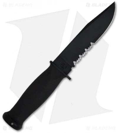 Ka-Bar Mark I Tactical Knife W/ Sheath (5.125" Black Serr) 02-2222 4 Ka-Bar Mark I Tactical Knife W/ Sheath (5.125" Black Serr) 02-2222 - Image 2