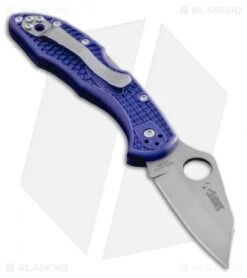 Spyderco Kahr Arms Delica 4 Knife Denim Blue FRN (2.5" Bead Blast) C11KAPDB -Knife Sale Shop kahr spyderco delica 4 blue