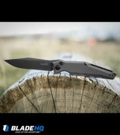 Kershaw Galyean Launch 7 Automatic Knife Gray (3.75" Black) 7900GRYBLK -Knife Sale Shop kershaw launch 7 7900GRYBLK BHQ 52153 dl
