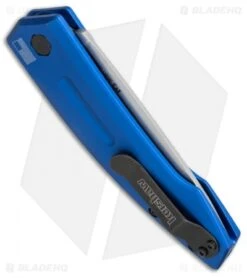 Kershaw Launch 2 Automatic Knife Blue Aluminum (3.4" Stonewash) 7200BLUSW -Knife Sale Shop kershaw launch auto 2 sw 7200blusw side cm