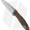 Kershaw Leek Assisted Opening Knife Brown (3" Stonewash) Elmax 1660SWBRN -Knife Sale Shop kershaw leek brown 1660sw brn cm