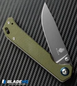 Kizer Azo Vanguard Series Begleiter Knife Green G-10 (3.5" Gray) V4458A2 -Knife Sale Shop kizer vanguard begleiter green g10 v4458a2 half cm