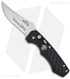 Meyerco Blackie Collins Tactical Automatic Knife (3.38" Bead Blast Serr)