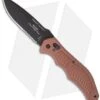 Meyerco 18 X-Ray Spear Point Automatic Knife Brown (3.8" Black Serr) MFXRAY1E