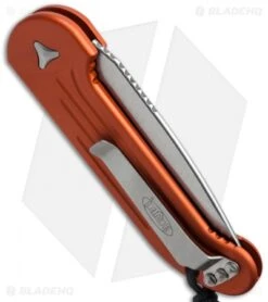 Microtech LUDT Automatic Knife Orange (3.4" Stonewash) 135-10OR -Knife Sale Shop microtech 135 10or side cm 1