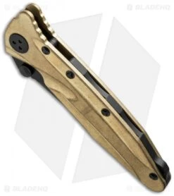 Microtech BAB Socom Delta Tanto Knife Brass (4" Black) 163-1BRT -Knife Sale Shop microtech 159 1brt bottom cm