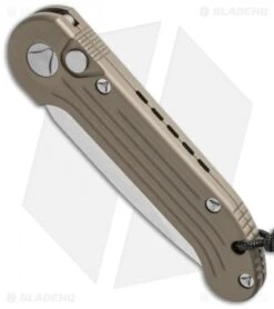 Microtech LUDT Automatic Knife Tan (3.4" Stonewash Serr) 135-11TA -Knife Sale Shop microtech ludt 135 11ta bottom cm