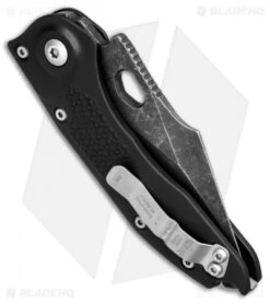 Marfione Custom Borka Blades Prototype Stitch Auto Knife Black (Acid Wash) -Knife Sale Shop microtech marfion custom stich auto acidwash BHQ 49020 dl side