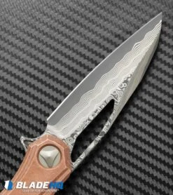 Marfione Custom Knives Sigil Flipper Knife Copper (Cowry-X/Damascus) 13 Marfione Custom Knives Sigil Flipper Knife Copper (Cowry-X/Damascus) -Knife Sale Shop microtech sigil copper w bronze hw cowry x plate blade cm 2