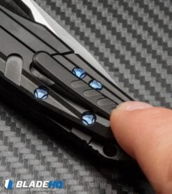 Marfione Custom Knives Sigil Flipper Knife DLC Titanium (3.5" Hand Satin) -Knife Sale Shop microtech sigil dlc ti blue hw clip cm