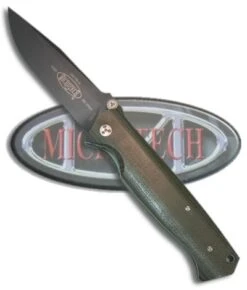 Microtech CMTX5 D/A Automatic Knife Green Cavas Micarta (3.5" Black) 11 Microtech CMTX5 D/A Automatic Knife Green Cavas Micarta (3.5" Black) -Knife Sale Shop mtcmtx5canvasbkpln
