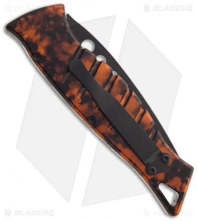 Piranha Amazon Automatic Knife Burnt Orange Tactical (3.45" Black) 4 Piranha Amazon Automatic Knife Burnt Orange Tactical (3.45" Black) - Image 2