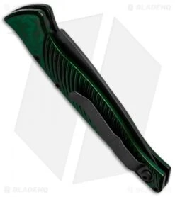 Piranha DNA Automatic Knife Green Marble Tactical (3.25" Black Serr) 7 Piranha DNA Automatic Knife Green Marble Tactical (3.25" Black Serr) -Knife Sale Shop piranha dna tactical plain green side cm