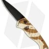 Piranha Fingerling Desert Camo Automatic Knife (2.5" Black Plain)