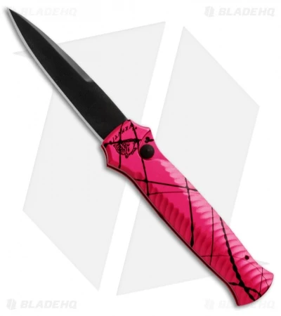 Piranha Mini-Guard Tactical Automatic Knife Hot Pink (2.9" Black) 3 Piranha Mini-Guard Tactical Automatic Knife Hot Pink (2.9" Black)