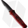 Piranha Prowler Red Tactical Automatic Knife (3.2" Black Serr) -Knife Sale Shop piranha prowler red tactical serrated