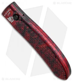 Piranha Toxin Automatic Knife Red (3.75" Black Serr) -Knife Sale Shop piranha toxin red tactical ser bottom cm