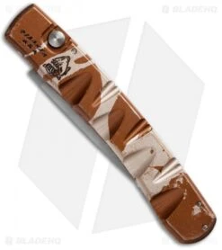 Piranha Virus Automatic Knife Desert Camo (3.25" Black) -Knife Sale Shop piranha virus camo mirror plain side front