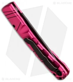 Piranha Virus Automatic Knife Pink Tactical (3.25" Black Serr) 7 Piranha Virus Automatic Knife Pink Tactical (3.25" Black Serr) -Knife Sale Shop piranha virus pink tactical serrated side
