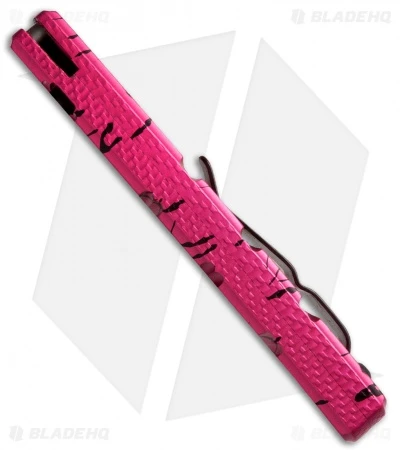 Piranha Virus Automatic Knife Pink Tactical (3.25" Black Serr) 6 Piranha Virus Automatic Knife Pink Tactical (3.25" Black Serr) - Image 4
