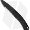 Piranha X Automatic Knife Tactical (3.3" Black Serr) -Knife Sale Shop piranha x black tactical serrated