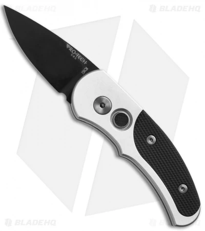 Pro-Tech Runt J4 Automatic Knife Silver / Black G-10 (1.94" Black) 4401 3 Pro-Tech Runt J4 Automatic Knife Silver / Black G-10 (1.94" Black) 4401