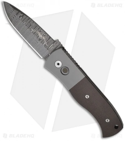 Emerson Pro-Tech Steel Custom CQC-7A Automatic Knife W/ Micarta (Damascus) 3 Emerson Pro-Tech Steel Custom CQC-7A Automatic Knife W/ Micarta (Damascus)