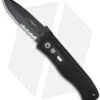 Emerson Pro-Tech CQC7-A Spear Point Auto Knife W/ Knurl (3.25" Black Serr) -Knife Sale Shop protech emerson e7a8 serr