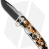 Pro-Tech Les George Rockeye Skull Surprise Splash Auto Knife - Orange/Black -Knife Sale Shop protech lg rockeye auto skull suprise splash 2