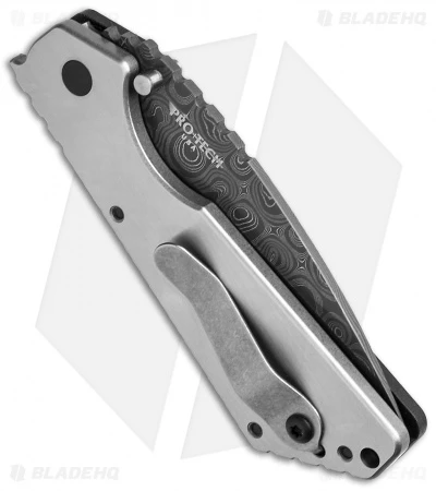 Strider + Pro-Tech SnG Automatic Knife Double Black Micarta (3.5" Damascus) 5 Strider + Pro-Tech SnG Automatic Knife Double Black Micarta (3.5" Damascus) - Image 3