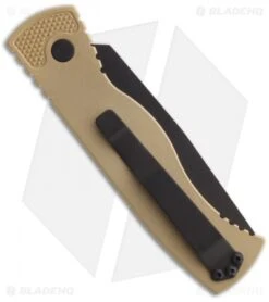 Pro-Tech TR-1.32 Tactical Response Automatic Tanto Knife (Black SER) -Knife Sale Shop protech tr 1 32 tactical response 1 desert sand serr back