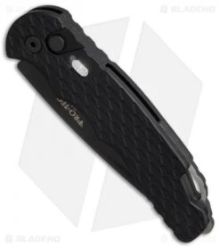 Pro-Tech TR-4.F3 Tactical Response 4 Automatic Knife Feather Grip (4" Black D2) -Knife Sale Shop protech tr 4 f3 bottom cm