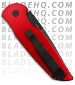 Pro-Tech Red Tactical Response TR-3 RS2 Solid Handle (Black SER) 5 Pro-Tech Red Tactical Response TR-3 RS2 Solid Handle (Black SER) -Knife Sale Shop protechtacticalresponse3redblackplainback