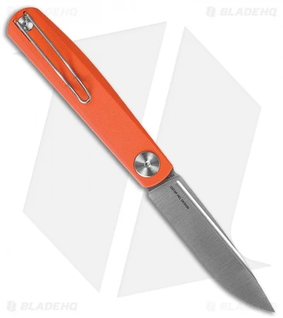 Real Steel Hel Gslip Slip Joint Knife Orange G-10 (3.5" Satin) 7842 4 Real Steel Hel Gslip Slip Joint Knife Orange G-10 (3.5" Satin) 7842 - Image 2