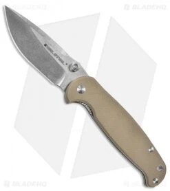 Real Steel Knives H6 Liner Lock Knife Coyote Brown G-10 (3.75" Stonewash)