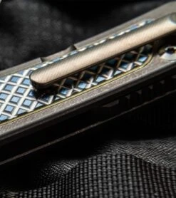 Reate Knives Wave Frame Lock Knife Titanium (3.375" Stonewash) 14 Reate Knives Wave Frame Lock Knife Titanium (3.375" Stonewash) -Knife Sale Shop reate wave blue yellow clip cm